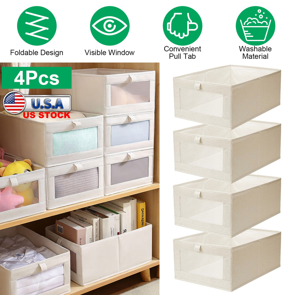 Canasto plegable de lino para baño